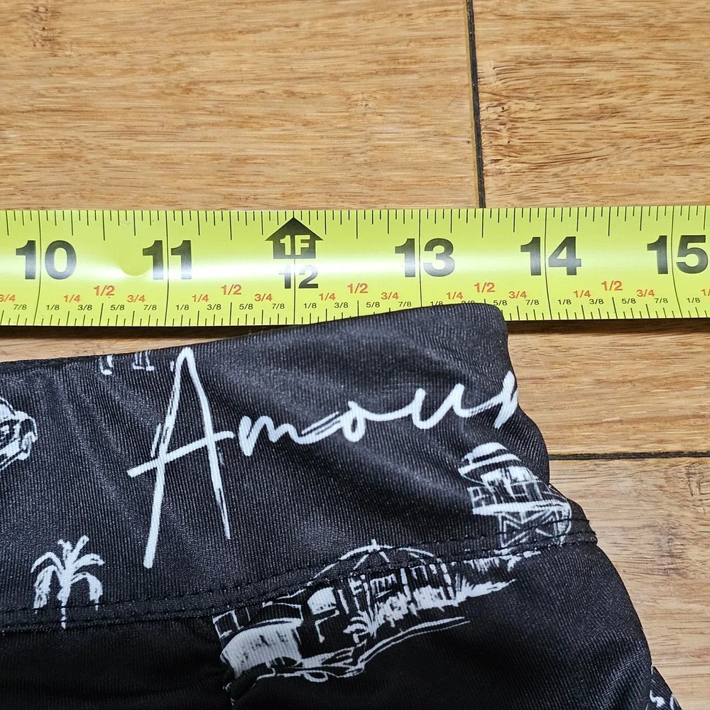 Lucky in‎ Love Tennis Skort Women S Black Tropical Toile Ruched Ruffle